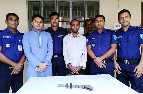 জকিগঞ্জে শুটারগান ও গুলিসহ ডাকাত সর্দার আলী আহমদ আটক