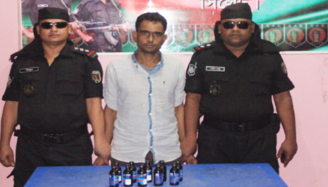 জকিগঞ্জ থেকে মাদক ব্যাবসায়ী এনাম উদ্দিন আটক
