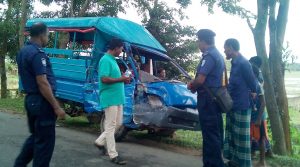 আসামী নিয়ে যাওয়ার পথে কুলাউড়ায় সড়ক দুর্ঘটনায় পুলিশসহ ৫ আহত