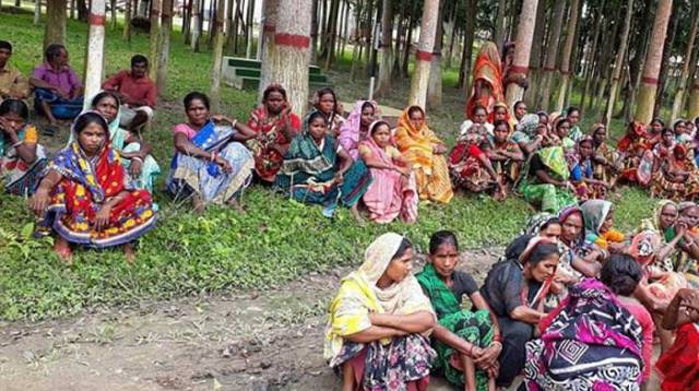 কর্মবিরতিতে কমলগঞ্জের তিনটি চা বাগানের ১৫ শত শ্রমিক