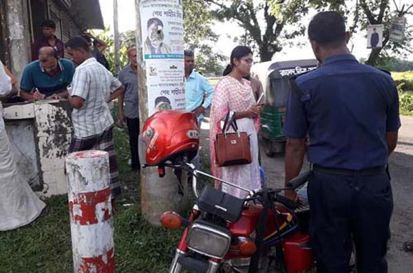 বিশ্বনাথে লাইসেন্সবিহীন চালকদের জরিমানা