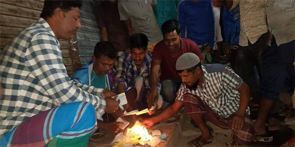 জাফলংয়ে যুব সমাজের উদ্যোগে তীর খেলার বই ধ্বংস