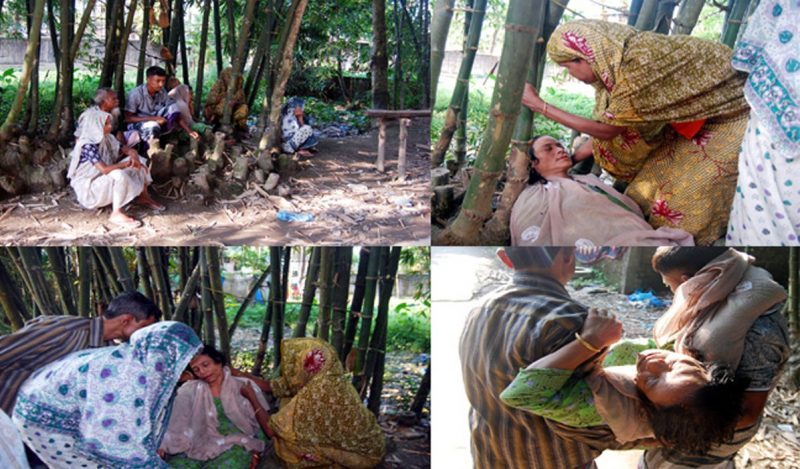 সিলেট ভুমি রক্ষার দাবীতে জমির উপর অনশন