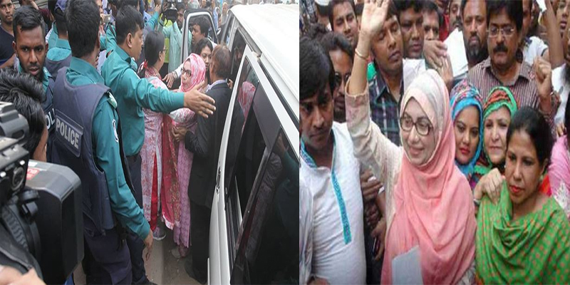 নির্বাচনী প্রচারণায় আফরোজা আব্বাসের ওপর হামলা : কাত্তর টিভির ক্যামেরা ভাঙচুর