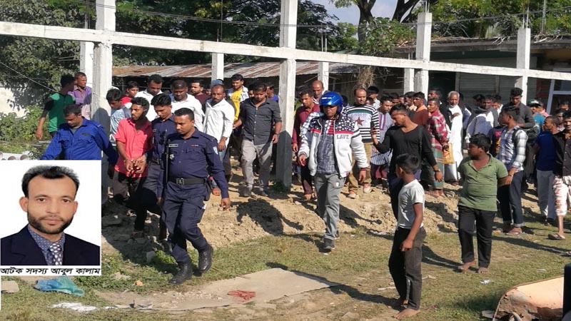 বিশ্বনাথে দুই সহোদর’সহ ইউপি সদস‌্যকে গণধোলাই দিয়ে পুলিশে সোপর্দ