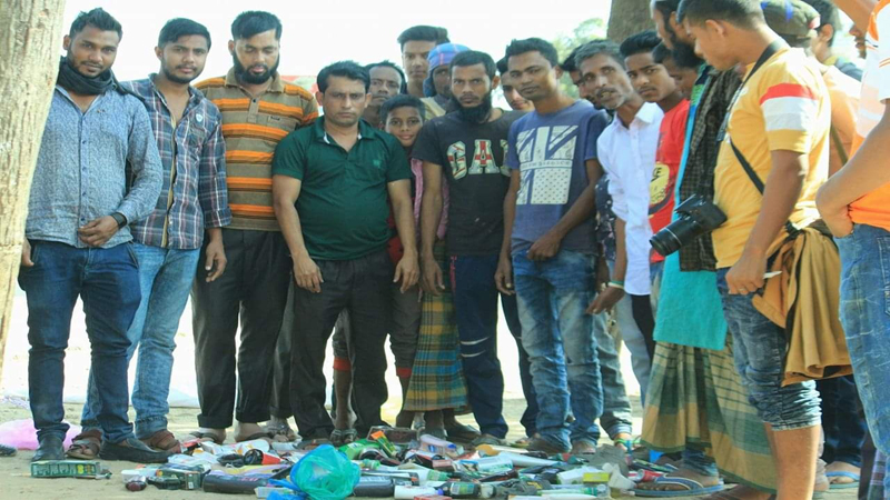 পর্যটনকেন্দ্র জাফলংয়ে মেয়াদ উত্তীর্ণ ও নকল প্রসাধনী ধ্বংস