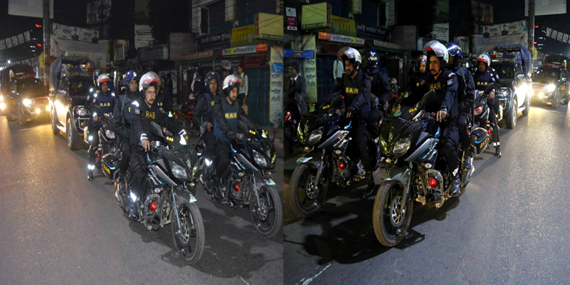 নির্বাচনী ‘নাশকতা’ এড়াতে সিলেট নগরীতে র‌্যাবের টহল