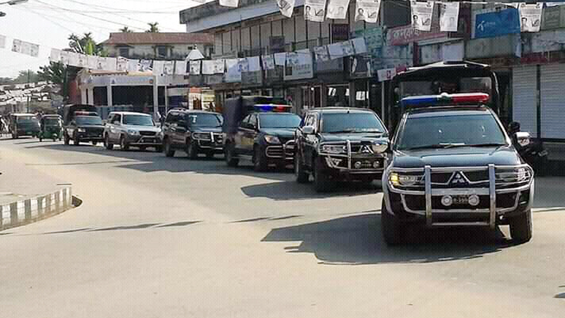 নির্বাচনী পরিস্থিতি স্থিতিশীল রাখতে সুনামগঞ্জে র‌্যাবের মহড়া