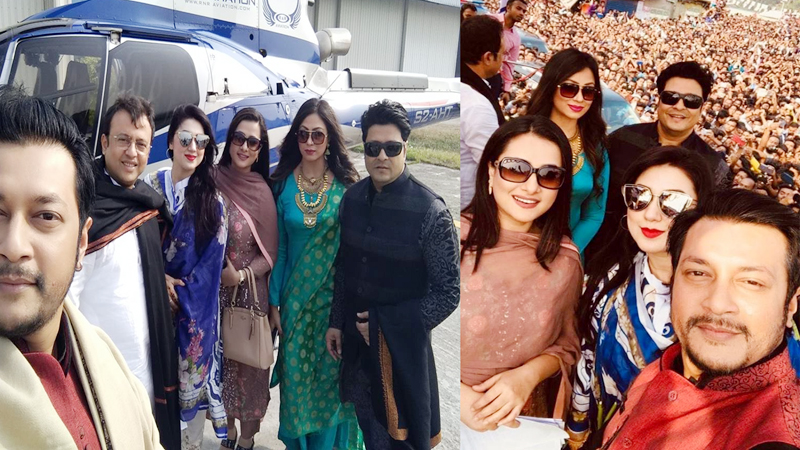 নৌকায় ভোট চাইতে ভোলায় ৬ তারকা