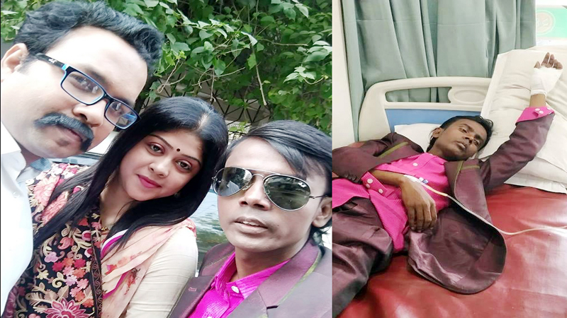 শুটিং করতে গিয়ে হাতে একটি রড ঢুকে হিরো আলম আহত