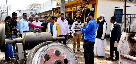 ছাতকে অবৈধ স্থাপনা উচ্ছেদ