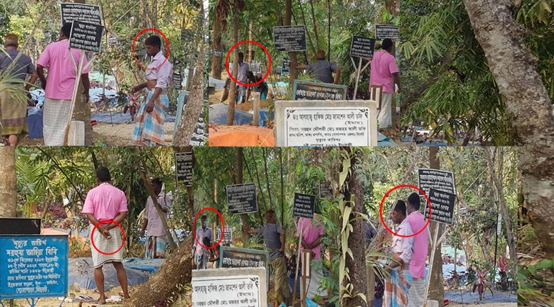 শাহজালাল মাজারে সিগারেটের ধোয়া দিয়ে কবর খুড়ছেন ইদন জালালিরা