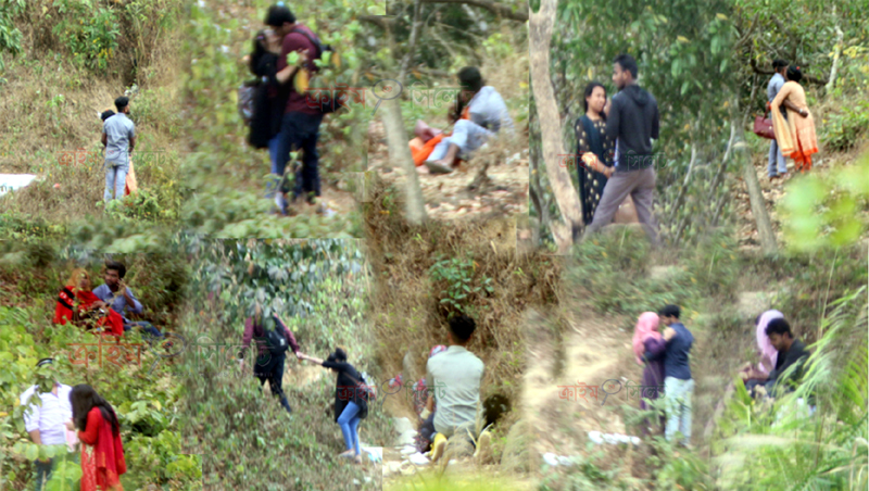 মাতৃভাষা দিবস উপলক্ষে সিলেটের পর্যটনে প্রেমিক-প্রেমিকার মধুচক্র