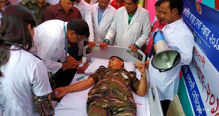 জাতীয় স্বাস্থ্যসেবা সপ্তাহ উপলক্ষে ওসমানি মেডিকেলে সেচ্ছায় রক্তদান কর্মসূচী অনুষ্ঠিত
