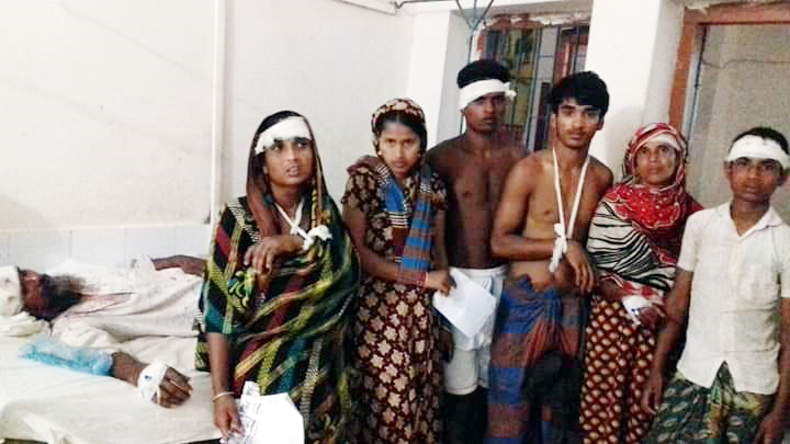 তাহিরপুরে দু’পক্ষে সংঘর্ষে মহিলাসহ আহত ৪০