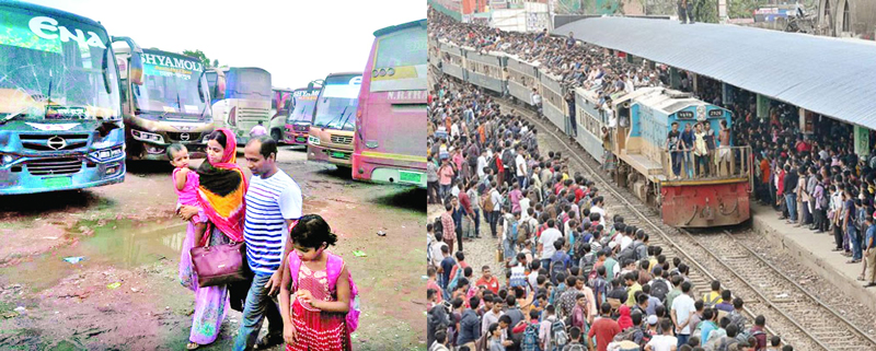 সিলেট-ঢাকা রুটে বাস চলাচল প্রায় বন্ধ, কালোবাজারে ট্রেনের টিকেট: দুর্ভোগে যাত্রীরা