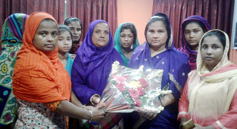 মহিলা পার্টির কেন্দ্রিয় সাংগঠনিক সম্পাদক নাহিদা সংবর্ধিত