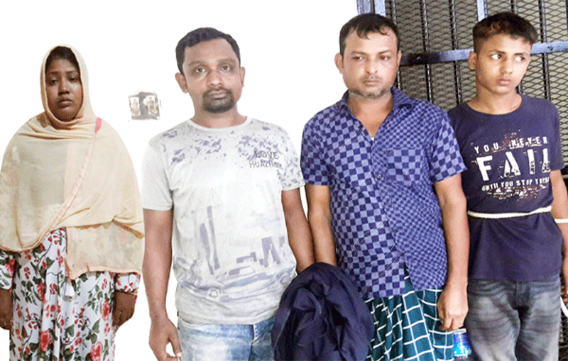 জৈন্তাপুরে পুলিশের অভিযানে নারীসহ আটক ৪