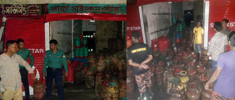 দক্ষিণ সুরমায় গ্যাস সিলিন্ডার বিস্ফোরণ: আতঙ্কে ব্যবসায়ীরা