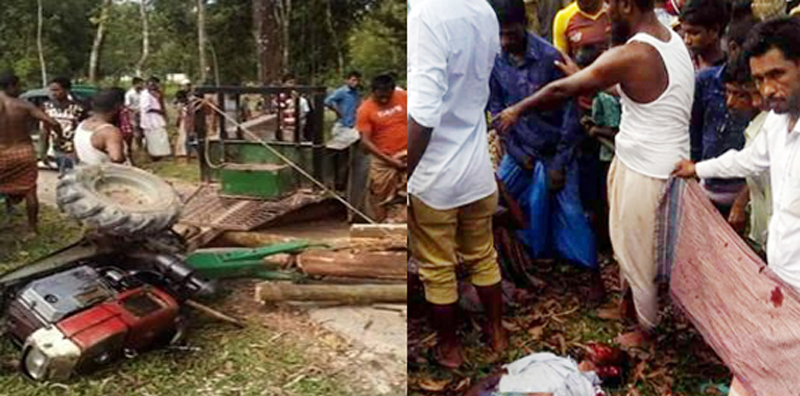 গোয়াইনঘাটে গাছভর্তি ট্রলি উল্টে চালকসহ দুইজন নিহত
