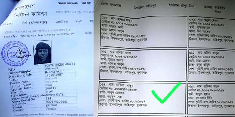 তাহিরপুরে ভুয়া মুক্তিযোদ্ধা সন্তান প্রমানিত: ভোটার আইডি পরির্বতন করতে দৌড়ঝাপ