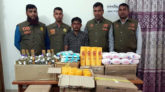 সিলেটে বিপুল পরিমাণ ভারতীয় পণ্যসহ আটক এক