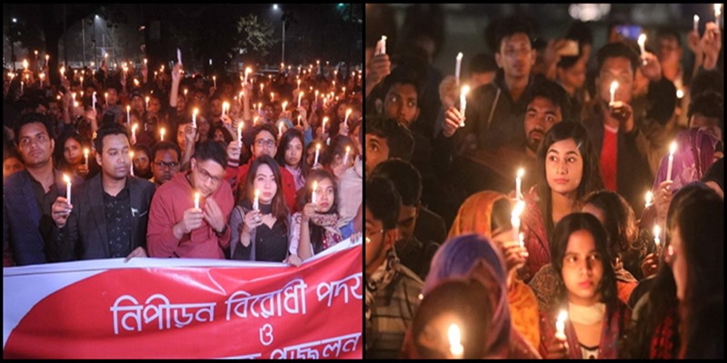 ঢাবি শিক্ষার্থী ধর্ষণ: রাতে মিছিল-স্লোগানে উত্তাল ঢাবি
