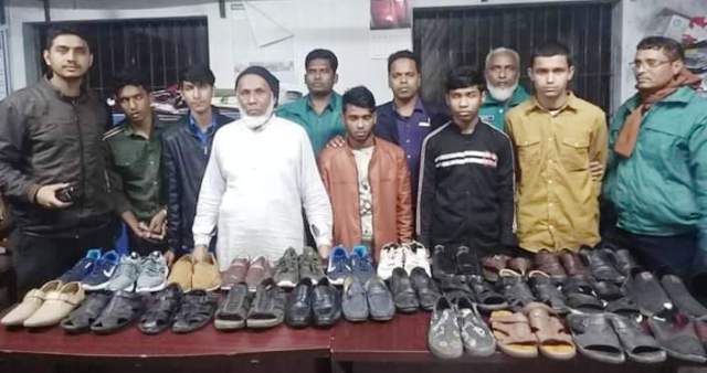 জুতা চোর চক্রের ৬ সদস্য আটক