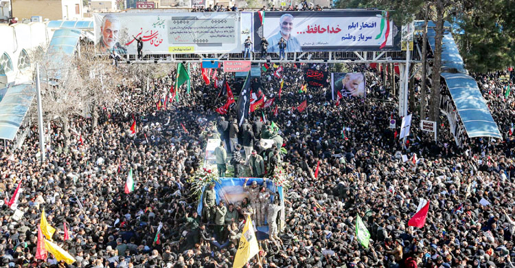 সোলেইমানির জানাজায় পদদলিত হয়ে নিহত ৩৫