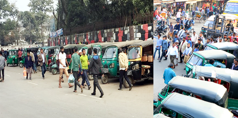 ট্রাফিক পুলিশের মদদে সুরমা পয়েন্টে অবৈধ সিএনজি স্ট্যান্ড