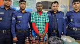 জৈন্তাপুরে মদ ও গাজাসহ আটক ১