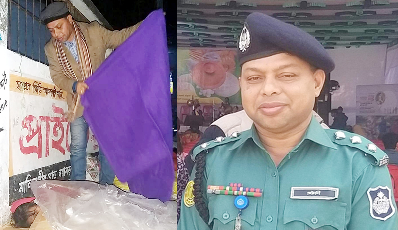 মধ্যরাতে শীতার্তদের পাশে কোতোয়ালী থানার এসি নির্মলেন্দু চক্রবর্তী