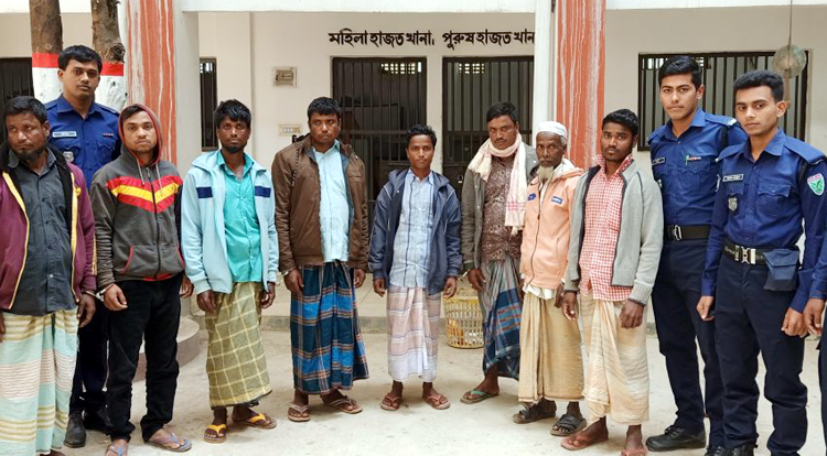 গোয়াইনঘাটে পুলিশের পৃথক অভিযানে আটক ৯