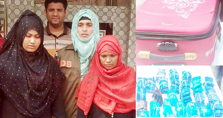 বিপুল পরিমান ইয়াবাসহ সিলেটের দুই নারী আটক
