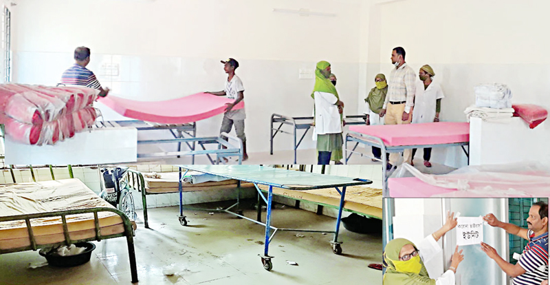করোনাভাইরাস মোকাবেলা, হাসপাতালে জোড়াতালির প্রস্তুতি