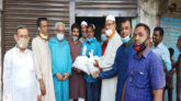 গোয়াইনঘাটে ঘরবন্দী ১২শ’ পরিবারের পাশে দাঁড়াল উপজেলা আ.লীগ