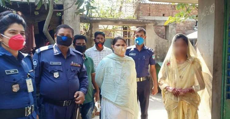 করোনা আতঙ্কের মধ্যে স্কুলছাত্রীর বিয়ের আয়োজন