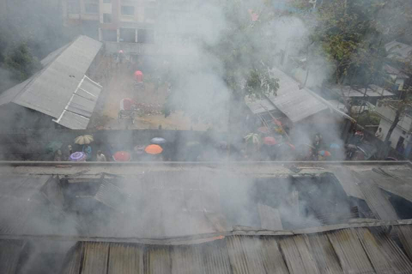 সিলেট নগরীর পাঠানটুলায় অগ্নিকাণ্ড, সর্বস্ব হারালো ২০ পরিবার