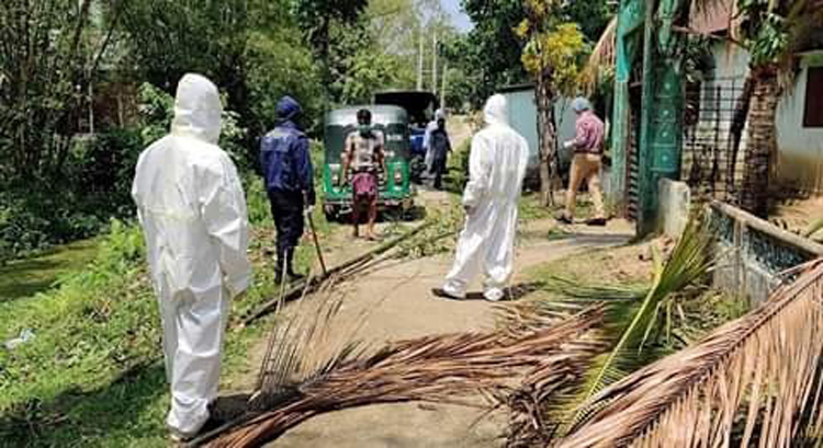 জৈন্তাপুরে প্রথম করোনায় আক্রান্ত রোগীকে শামসুদ্দিন হাসপাতালে প্রেরণ, ২৩টি বাড়ি লকডাউন