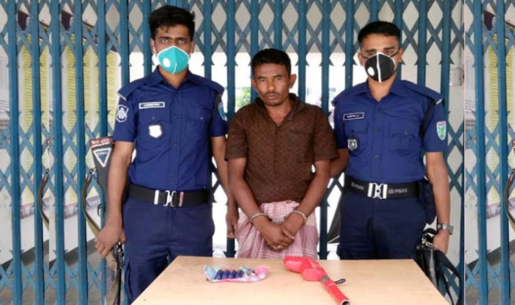 বিশ্বনাথে অস্ত্রসহ ডাকাত গ্রেফতার