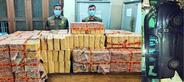 সিলেটে ২৭ লাখ টাকার ভারতীয় বিড়ি উদ্ধার, গাড়ি জব্দ