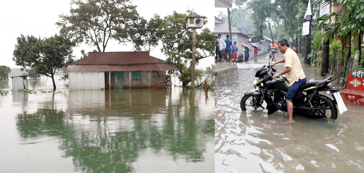 জৈন্তাপুর ও গোয়াইনঘাটের নিম্নাঞ্চলে কয়েক হাজার পরিবার পানিবন্দি