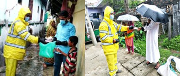 করোনাযুদ্ধে অসহায়দের মুখে হাসি ফুটাতে ছুটেছেন সিলেটের পুলিশ সদস্য সফি আহমেদ