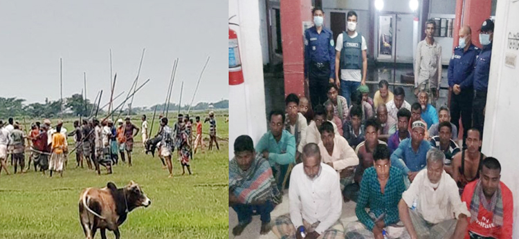 গোয়াইনঘাটে দু’পক্ষের সংঘর্ষে পুলিশের ফাঁকা গুলি: আহত ৭ , আটক ২৭