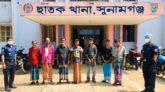 ছাতকে পুলিশের অভিযানে ৭ পালতক আসামি গ্রেফতার