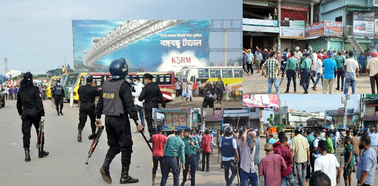 সিলেটে পরিবহন শ্রমিকদের মধ্যে সংঘর্ষ, আহত ৫০