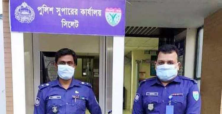 সিলেটের এসপি অফিস সহ ১১থানায় ডিসইনফেক্ট টানেল স্থাপন