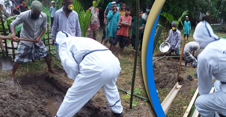 গোয়াইনঘাটে করোনা উপসর্গ নিয়ে রাস্তায় মৃত্যু, লাশ উদ্ধার করে দাফন করল পুলিশ