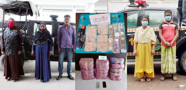 দুই নারীসহ চার মাদক কারবারি আটক