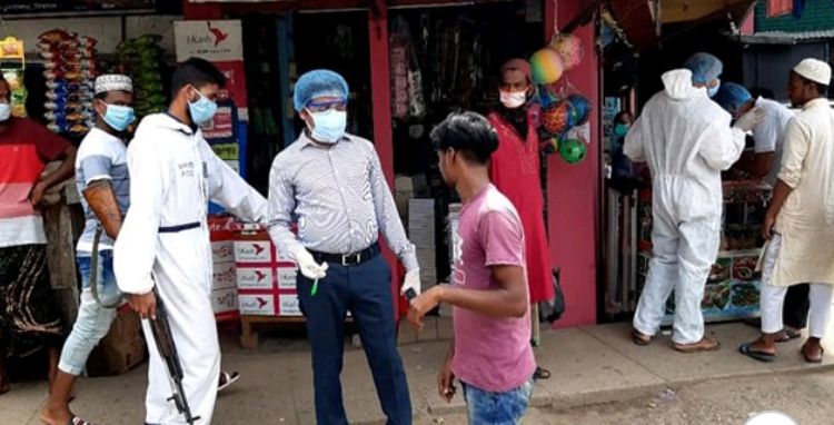 বিশ্বনাথে মাস্ক না পরায় ১২ জনকে জরিমানা